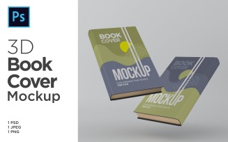 Five Books Cover Mockup 3d Rendering Template