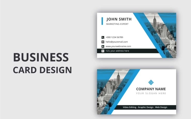 Minimal Business Card Design Template Corporate Identity
