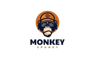 Monkey Spunky Cartoon Logo