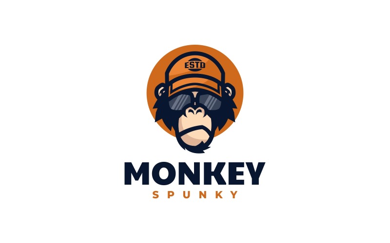 Monkey Spunky Cartoon Logo Logo Template