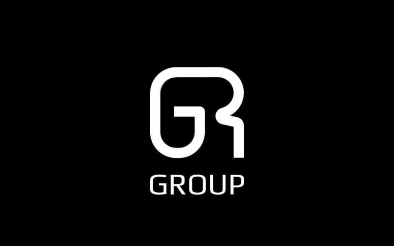 Monogram Gr Simple Modern Logo Logo Template