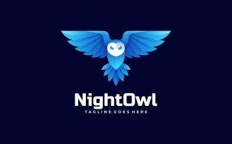 Night Owl Gradient Logo Style