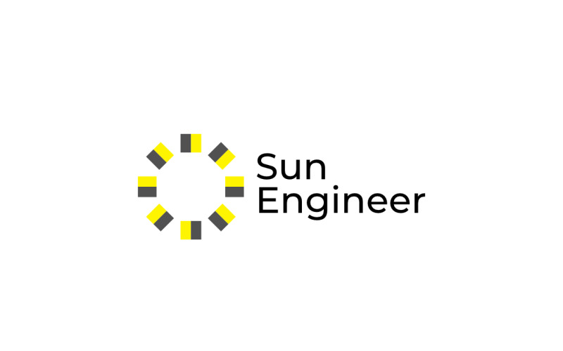 Sun Engineer Industrial Company Logo Logo Template