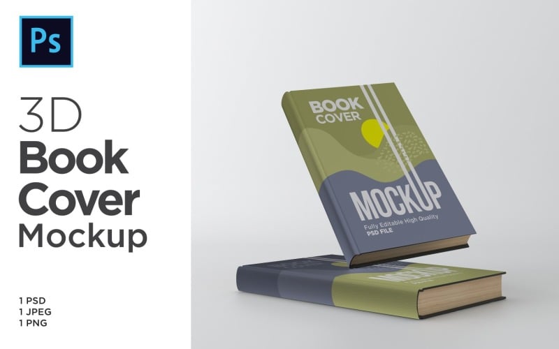 Two Books Cover Mockup Rendering Illustration Product Mockup