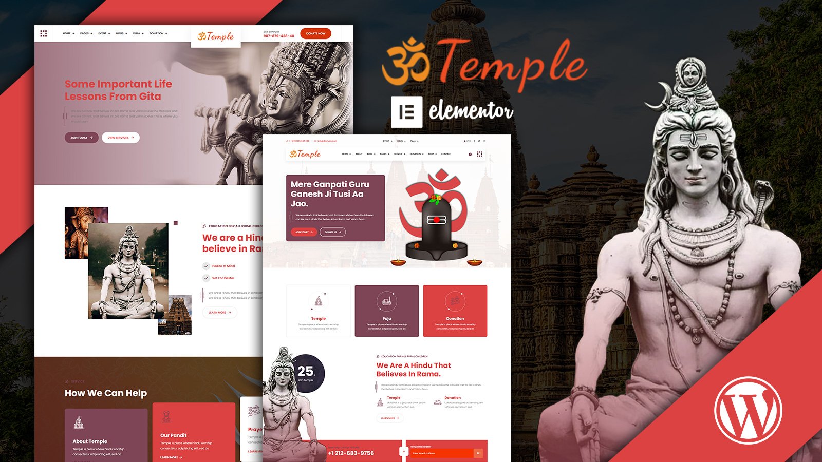Kit Graphique #224892 Shrine Hindu Divers Modles Web - Logo template Preview