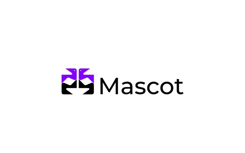 Mask Bird Mascot Unique Logo Logo Template