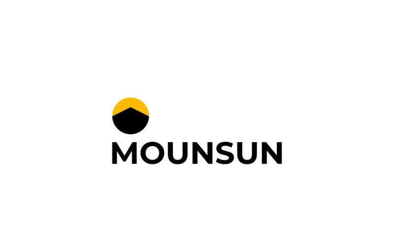 Mount Sun Dual Meaning Logo Logo Template