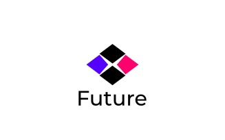 Negative Space X Futuristic Logo