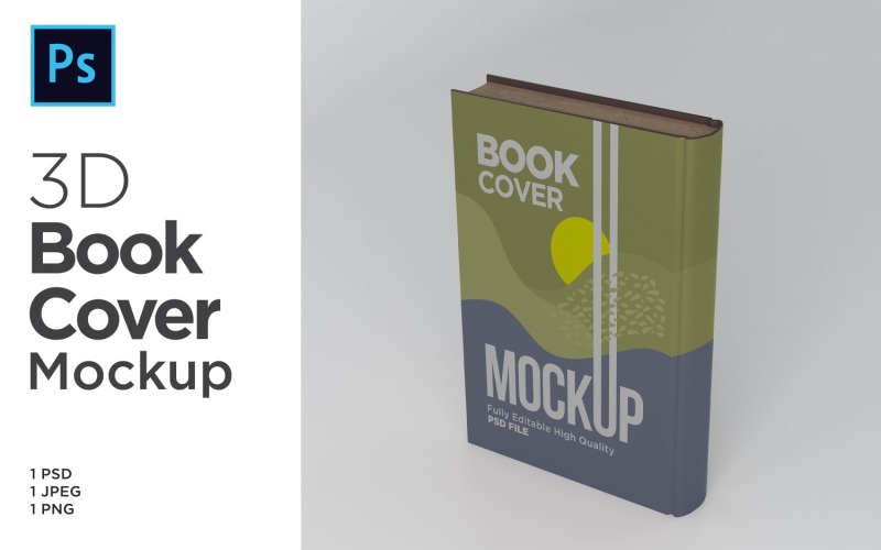 Rendering 3d Booklet Cover Mockup Rendering Illustration Template Product Mockup