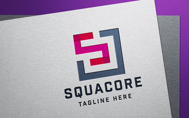 Squa Core Letter S Pro Logo Logo Template