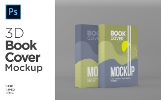 Two Rendering Books Cover Mockup Rendering Illustration Template