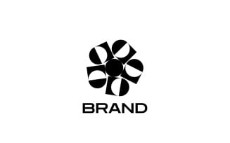 Abstract Round Black Logo