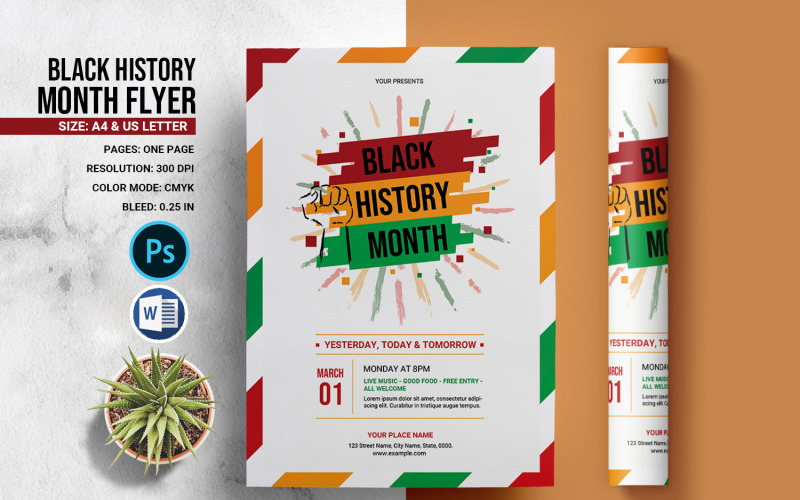 Black History Month Flyer Corporate Identity
