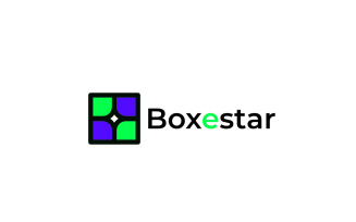 Box Star Negative Space Logo