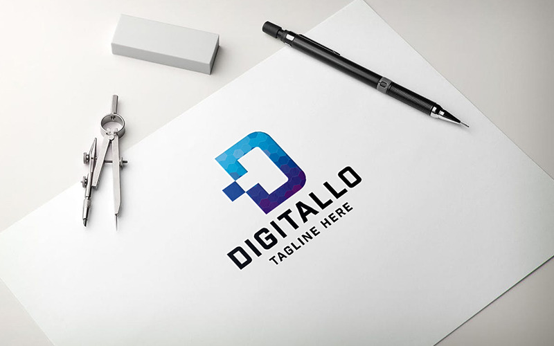 Digitallo Letter D Pro Logo Logo Template