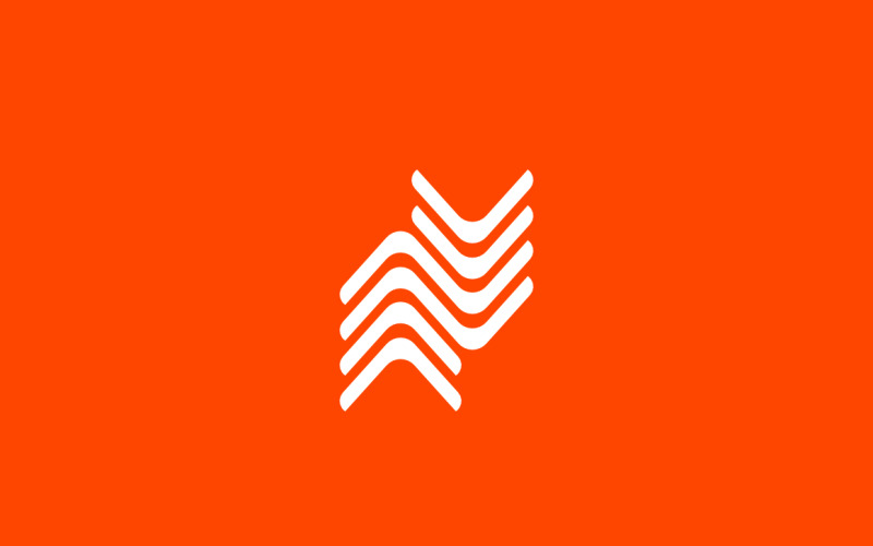 Dynamic N Arrow Grow Logo Logo Template