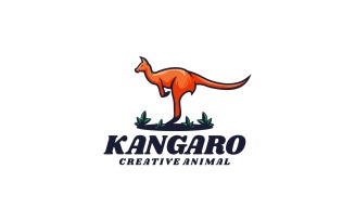 Kangaroo Simple Mascot Logo