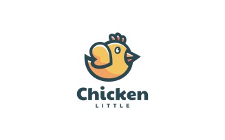 Little Chicken Simple Mascot Logo