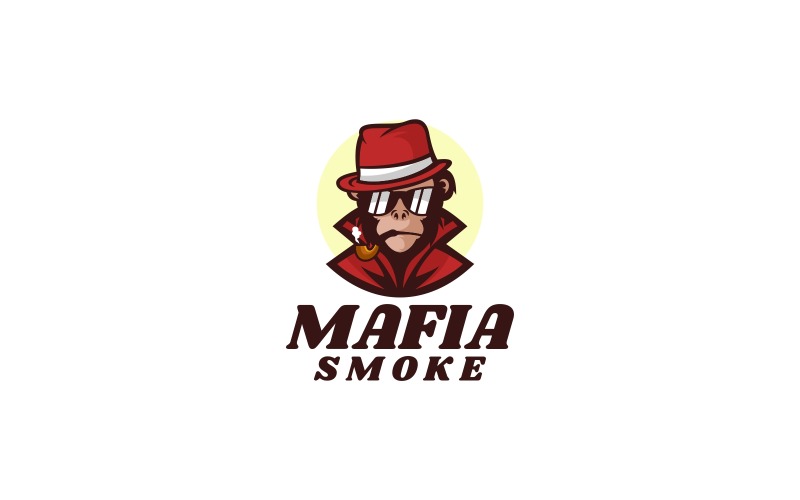 Mafia Monkey Cartoon Logo Style Logo Template