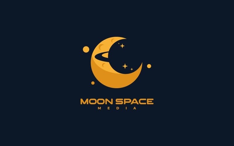 Moon Space Simple Logo Style Logo Template