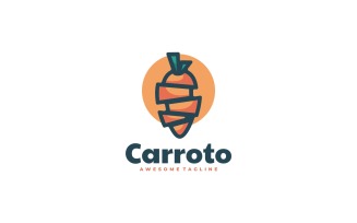 Vector Carrot Simple Logo Style