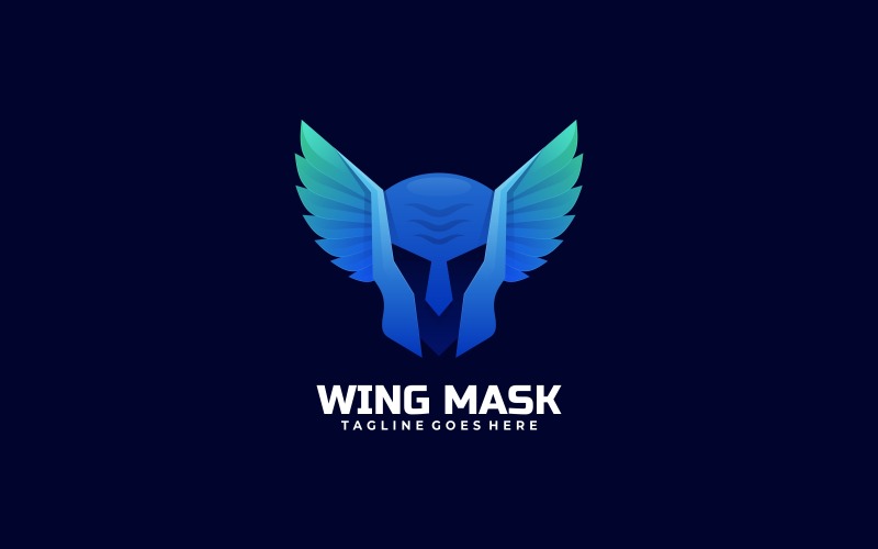 Wing Mask Gradient Logo Style Logo Template