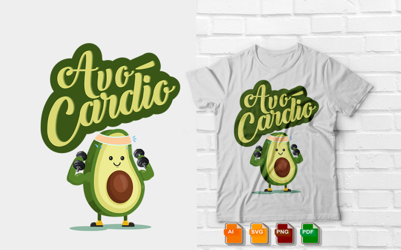 Avo-cardio T shirt Design T-shirt