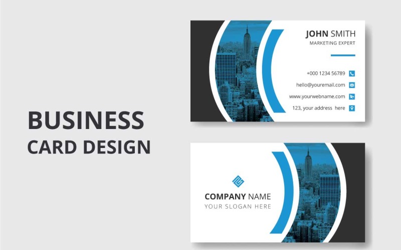 Business Card Design For Multipurpose Used Corporate Identity