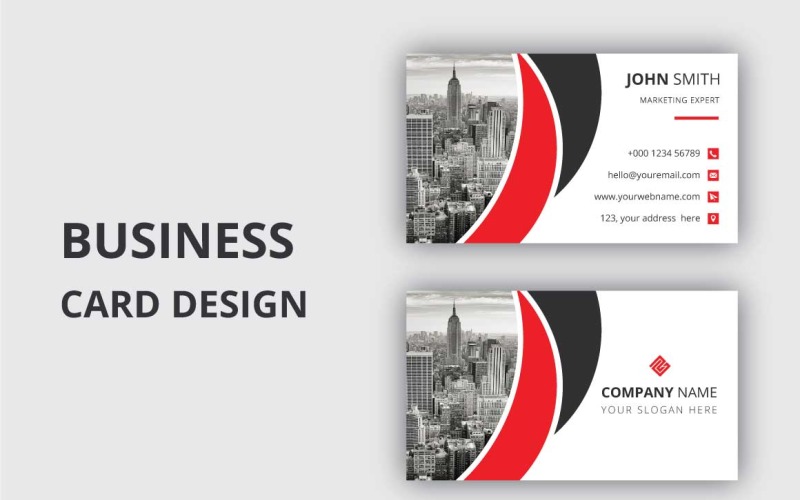 Colorful Business Card Design Template Corporate Identity