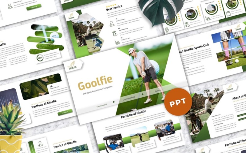 Goolfie - Golf Sport Powerpoint PowerPoint Template