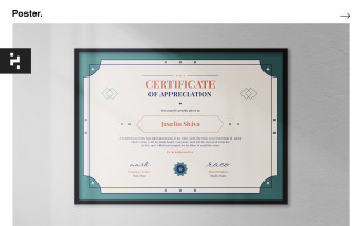 Green Beige Creative Modern Certificate Template