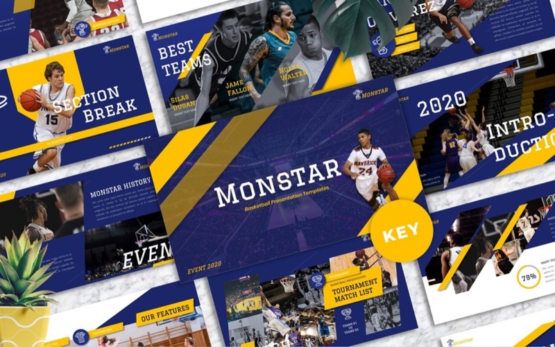 Monstar - Basketball Sport Keynote Keynote Template