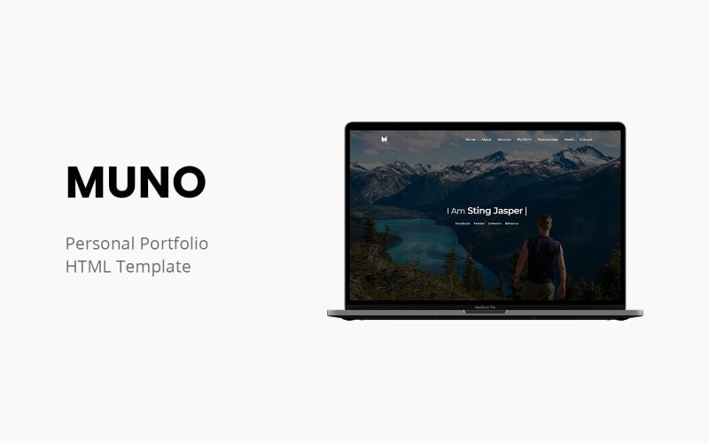 Muno - Premium Personal Portfolio Template Landing Page Template