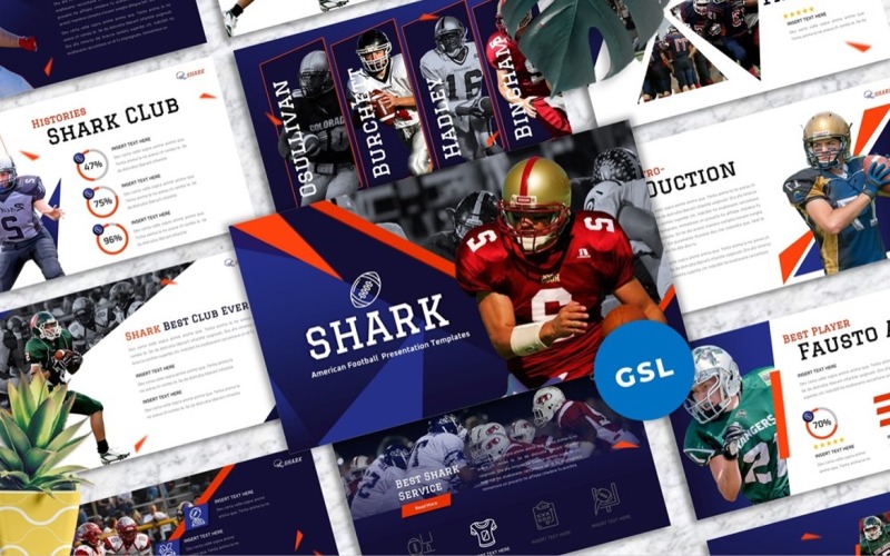 Shark - American Football Googleslide Google Slide