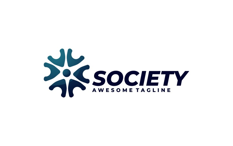 Society Gradient Logo Style Logo Template