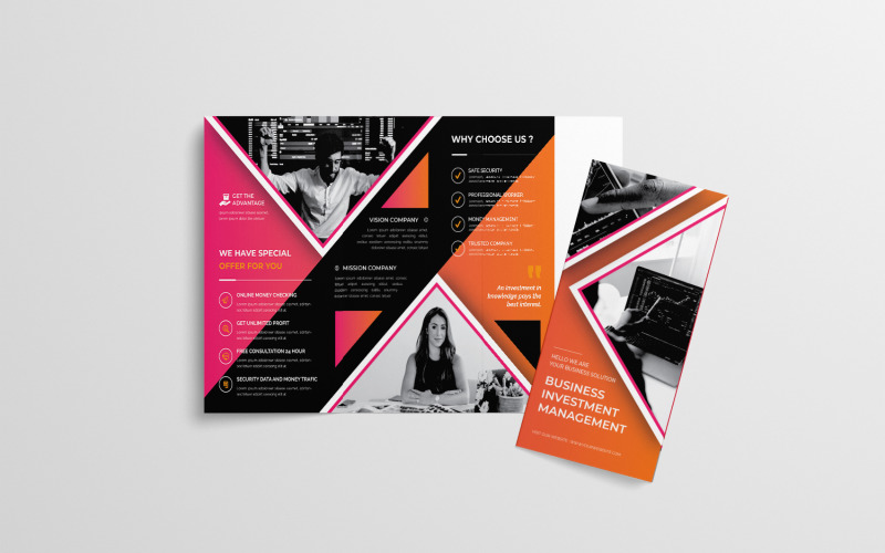 Business Trifold Template Corporate Identity