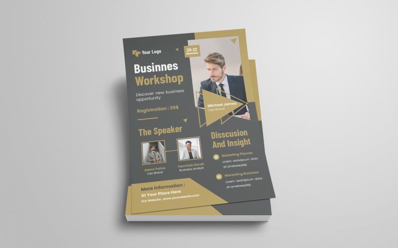 Business Workshop Flyer Template Corporate Identity