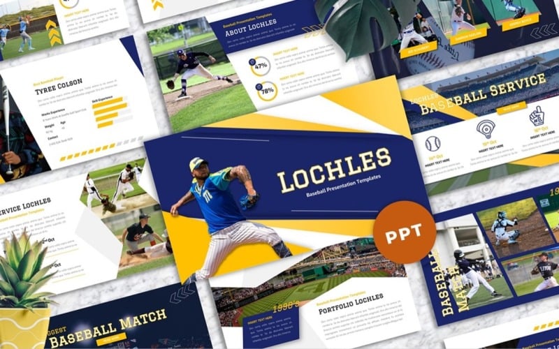 Lochles - Baseball Sport Powerpoint PowerPoint Template