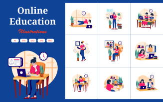 M383_Online Education Illustration Pack