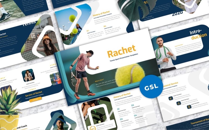 Rachet - Tennis Sport Googleslide Google Slide