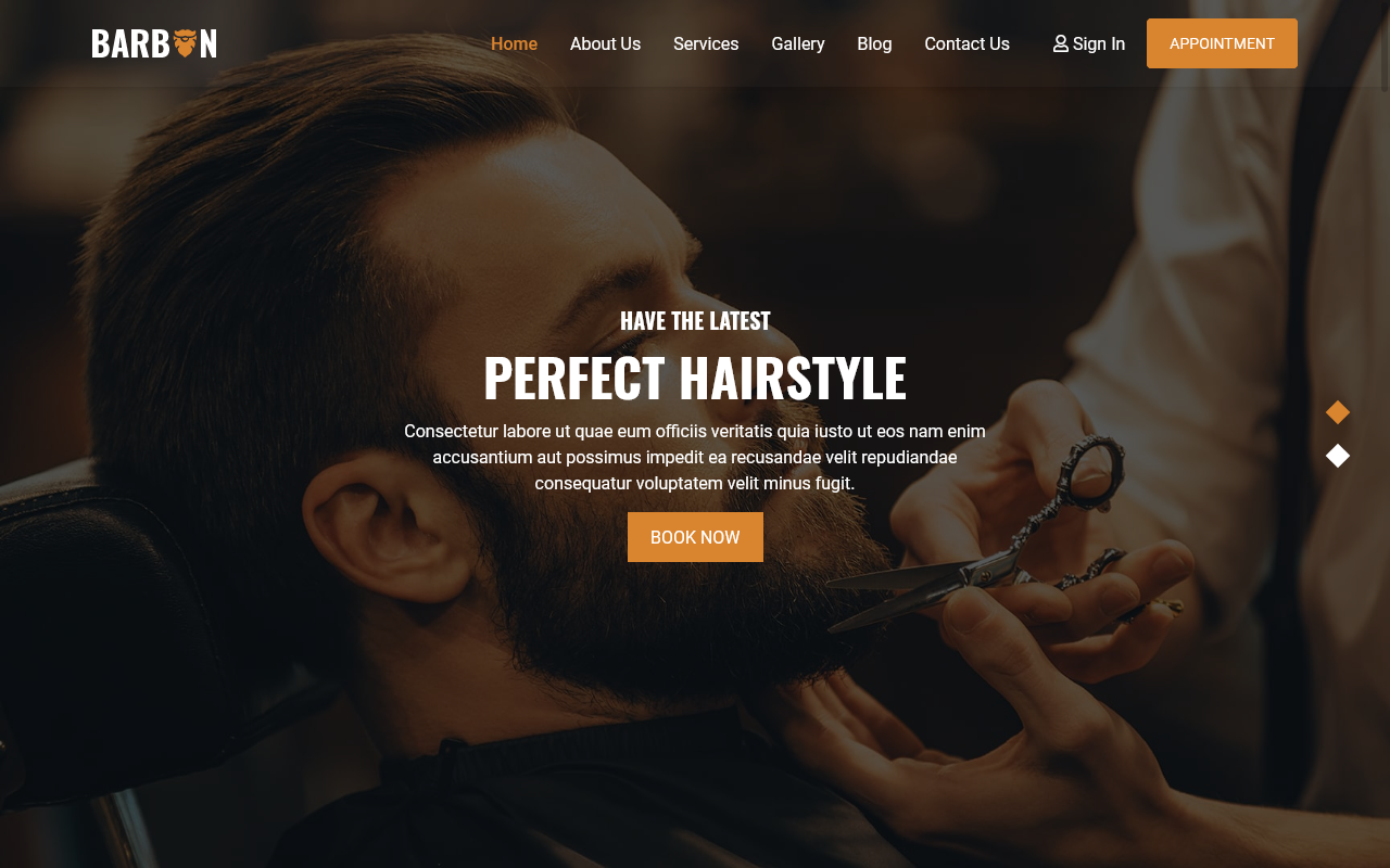Template #225354 4 Barber Webdesign Template - Logo template Preview
