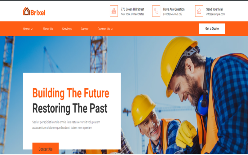 Brixal Construction & Building Elementor Template Kit