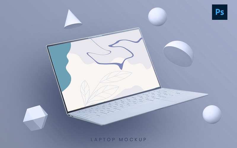 Attractive Laptop PSD Mockup Product Mockup