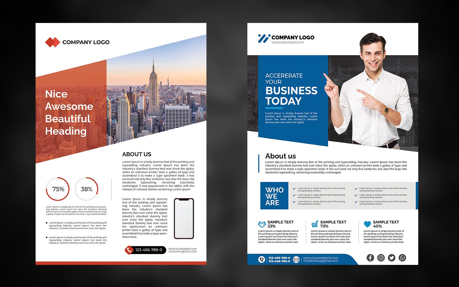 Template #225472 Flyer Business Webdesign Template - Logo template Preview