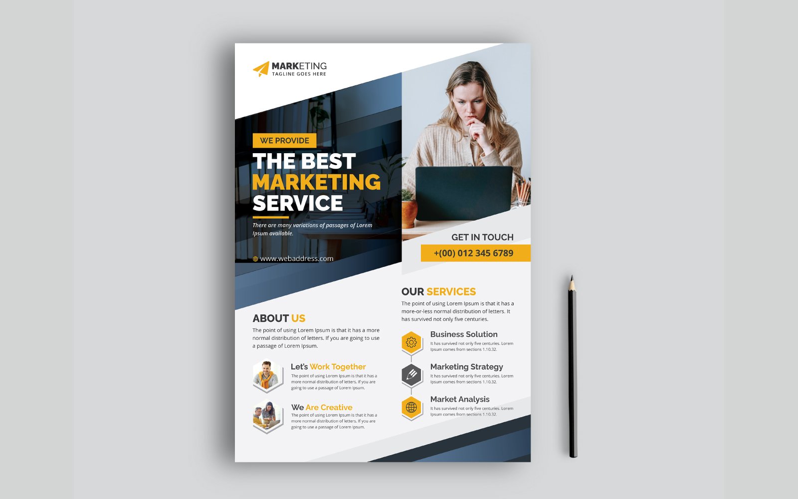 Template #225490 Business Yellow Webdesign Template - Logo template Preview