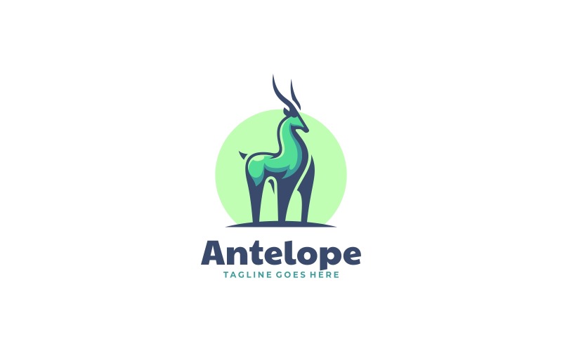Antelope Mascot Logo Style Logo Template