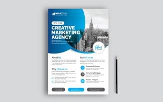 Corporate Business Flyer Leaflet Template Clean Design for Advertisement