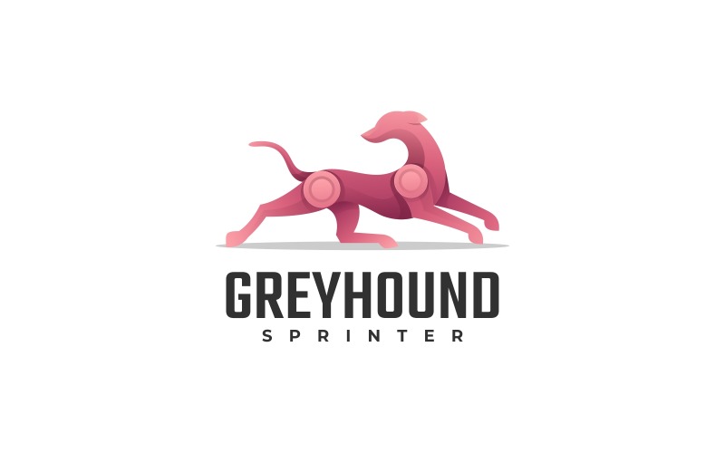 Greyhound Gradient Color Logo Logo Template