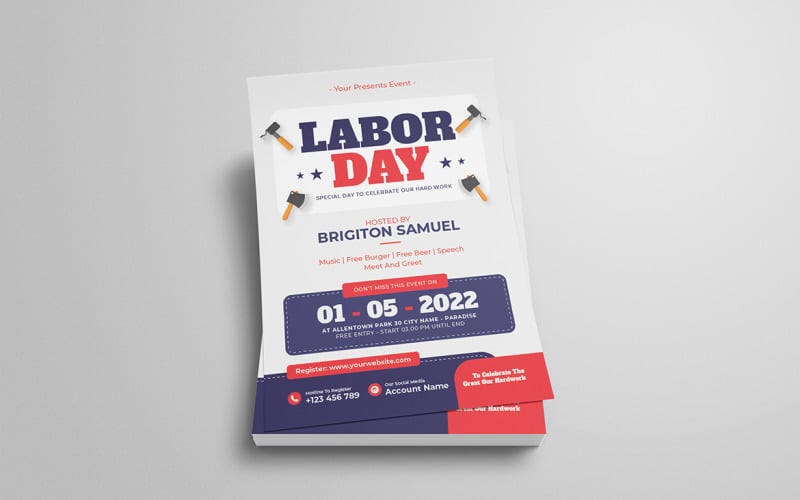 Labor Days Flyer Template Corporate Identity