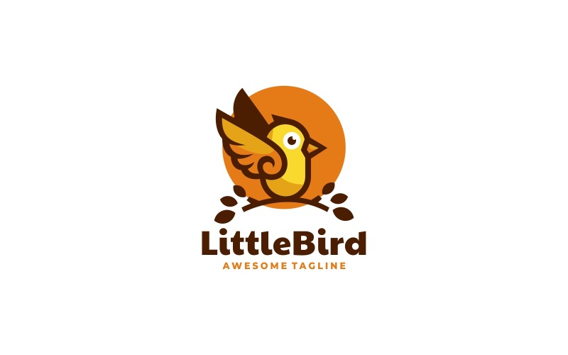 Little Bird Simple Logo Style Logo Template